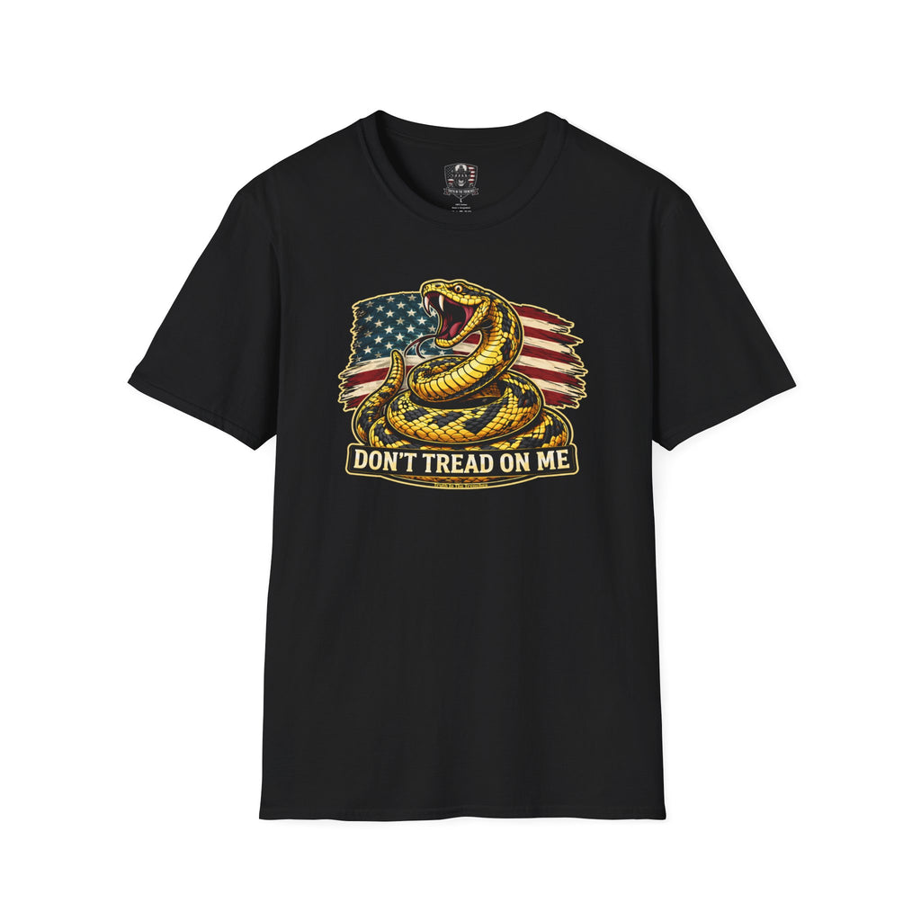 Don't Tread On Me snake American flag T-Shirt | Gadsden rattlesnake design