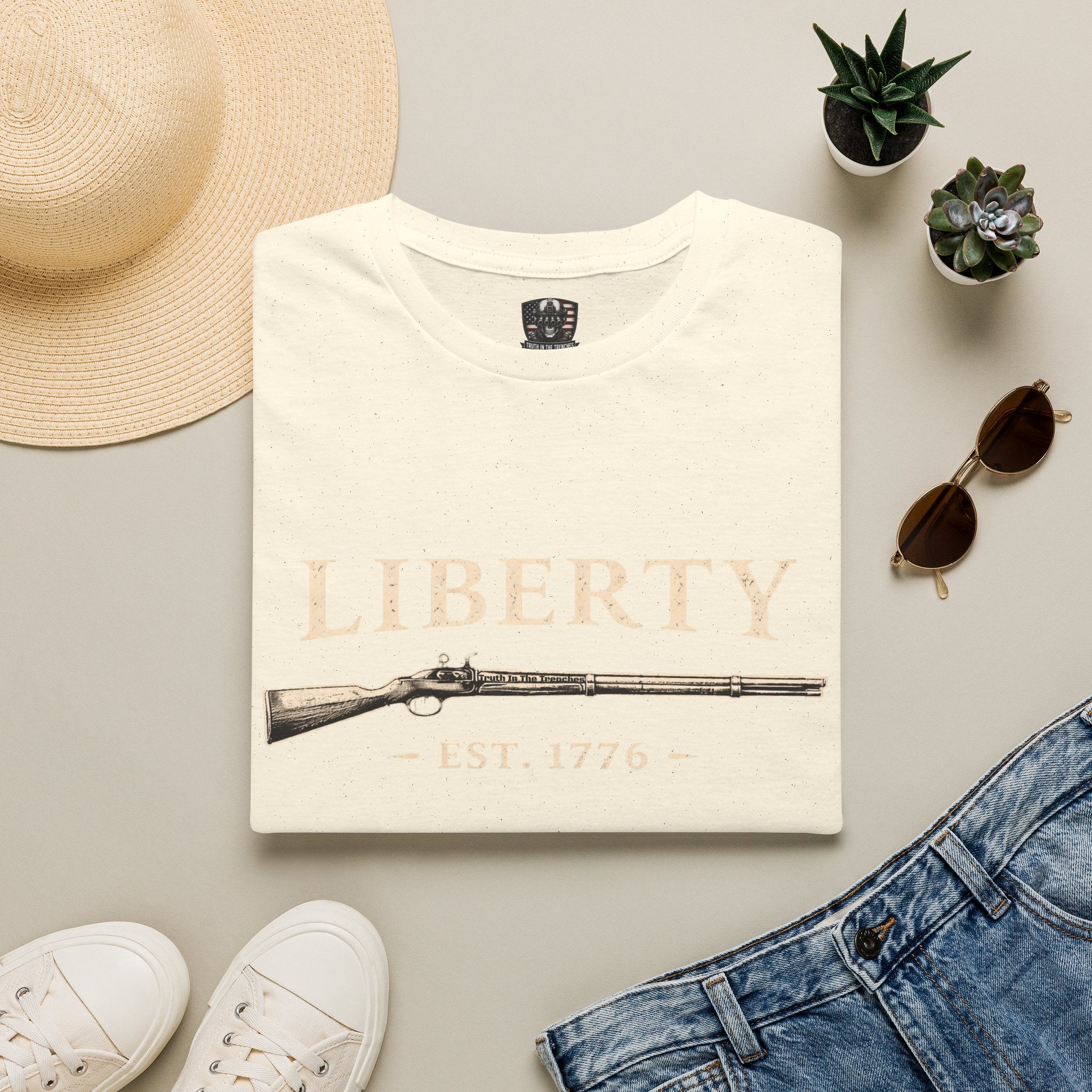Liberty Musket EST. 1776 Patriotic Tee