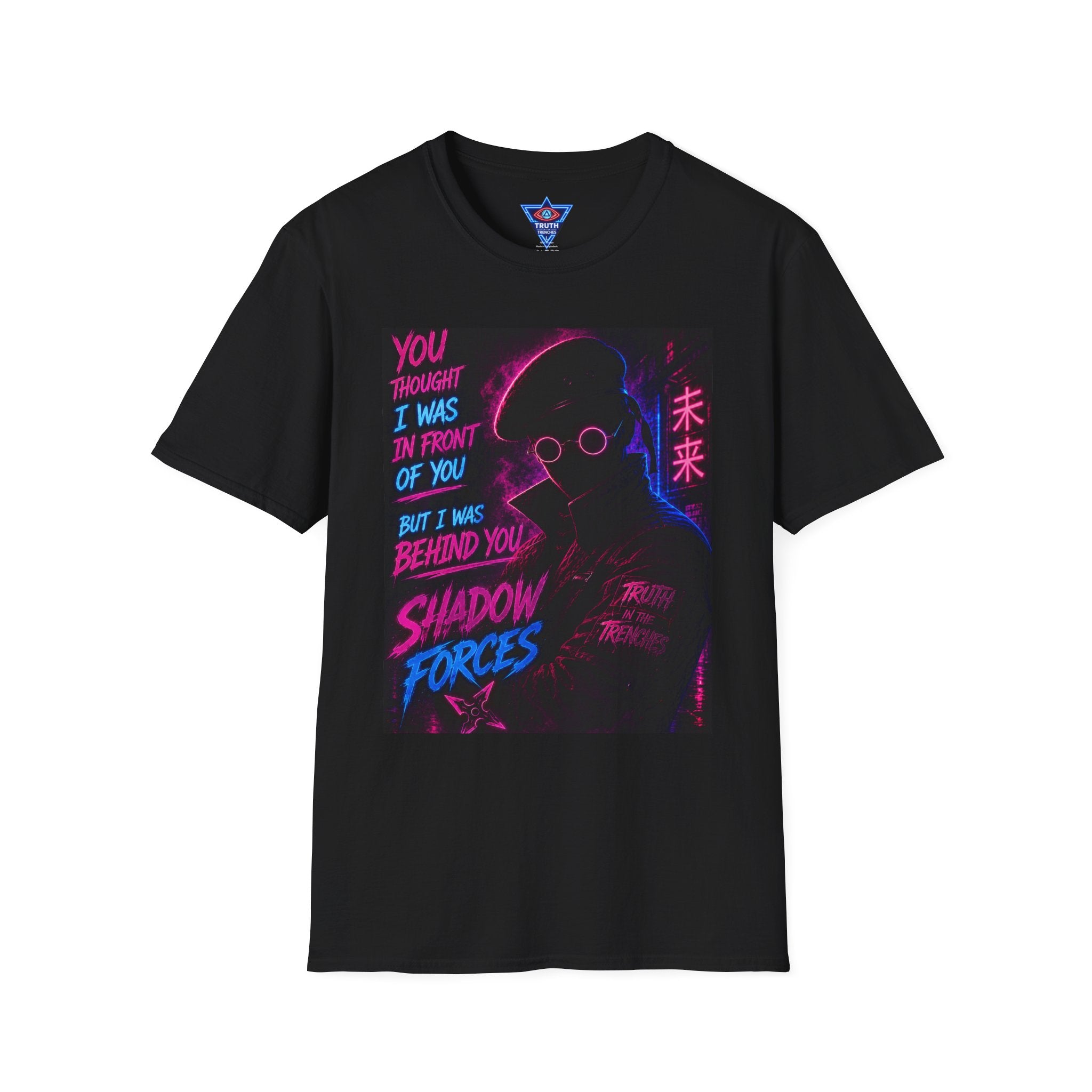 Shadow Forces Neon Cyberpunk Figure T-Shirt