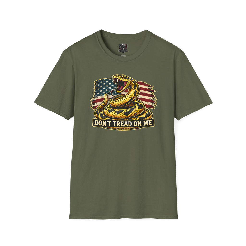 Don't Tread On Me snake American flag T-Shirt | Gadsden rattlesnake design
