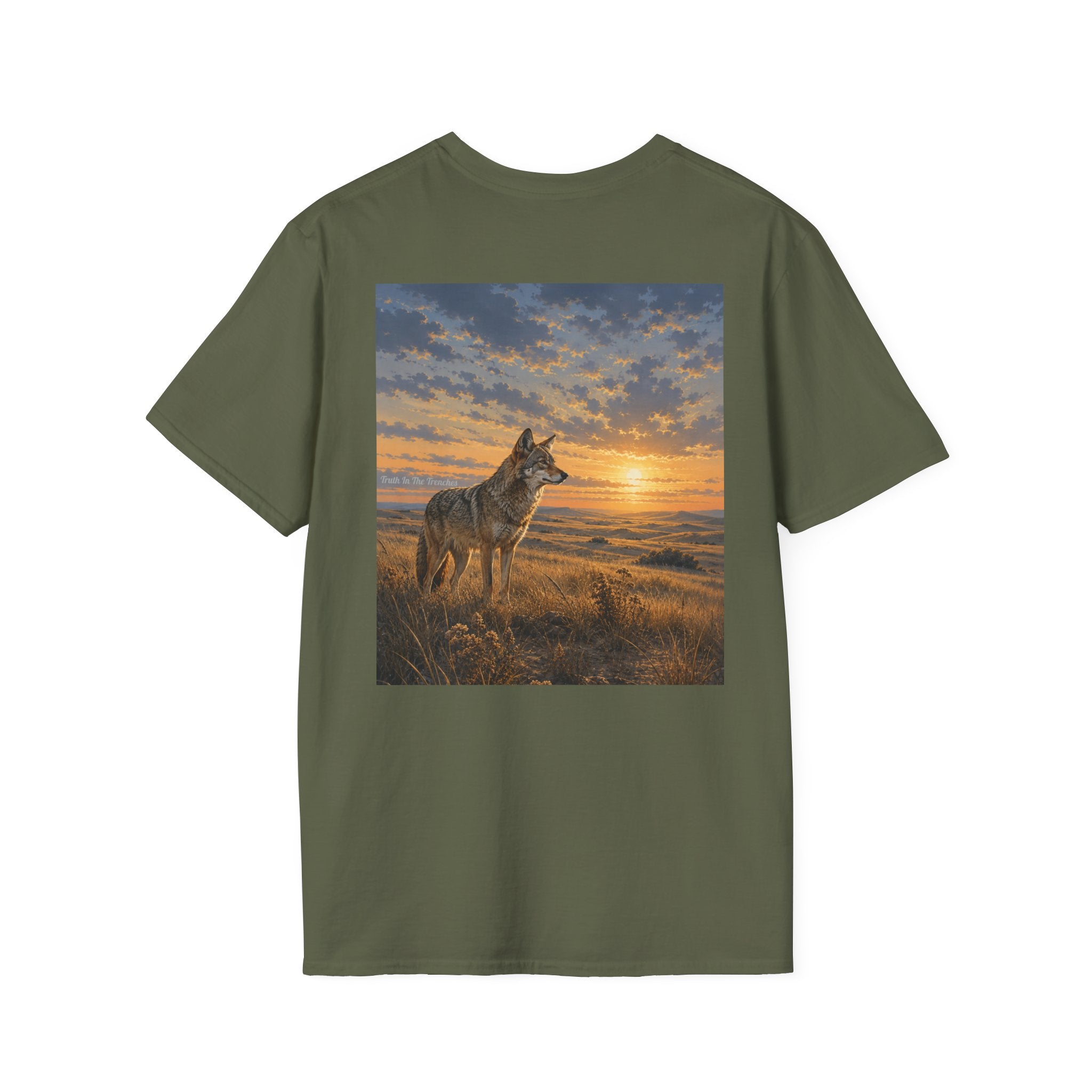 Coyote Open Country Shirt | Great Outdoors Series | Western Sunset Wildlife Tee | Nature Graphic T-Shirt