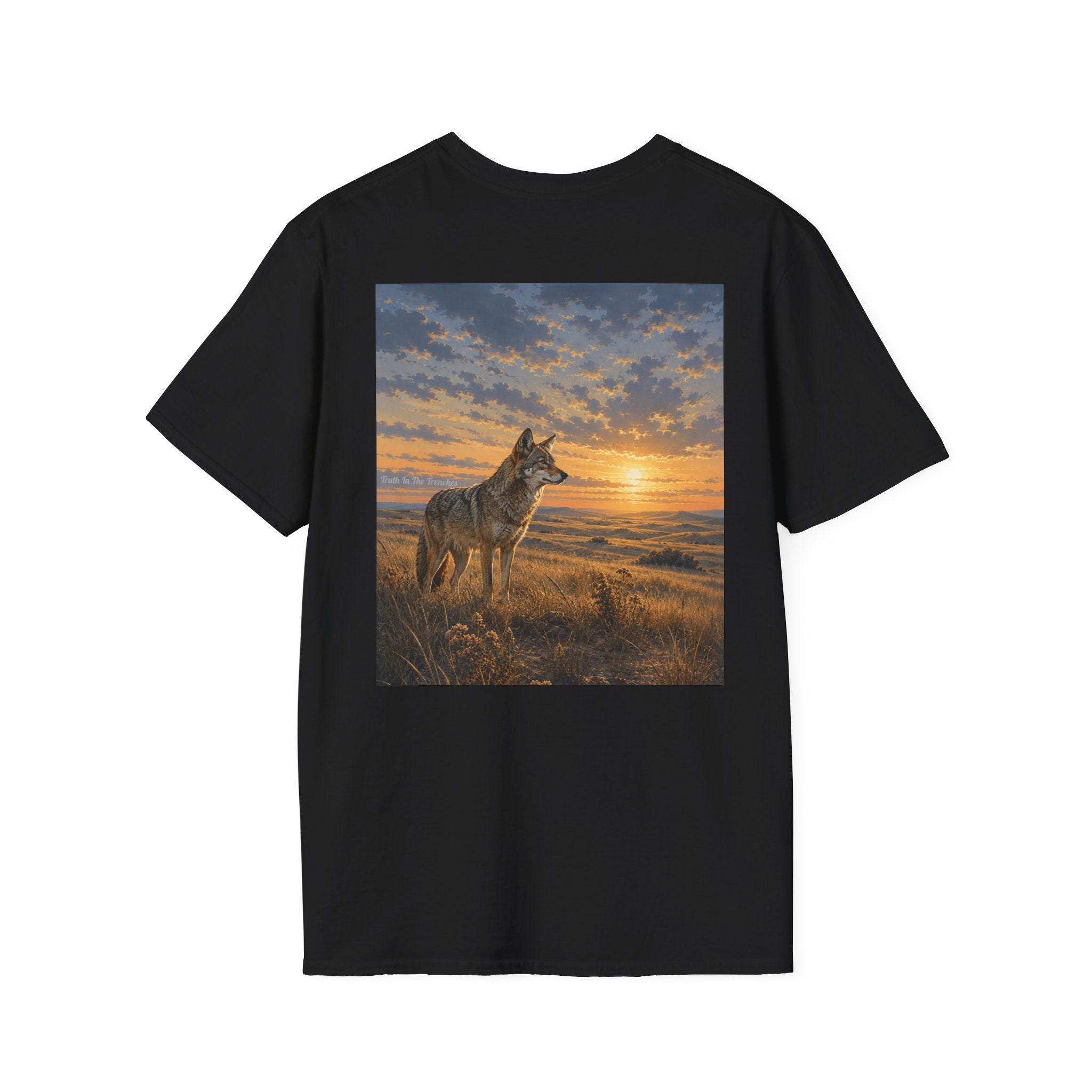 Coyote Open Country Shirt | Great Outdoors Series | Western Sunset Wildlife Tee | Nature Graphic T-Shirt