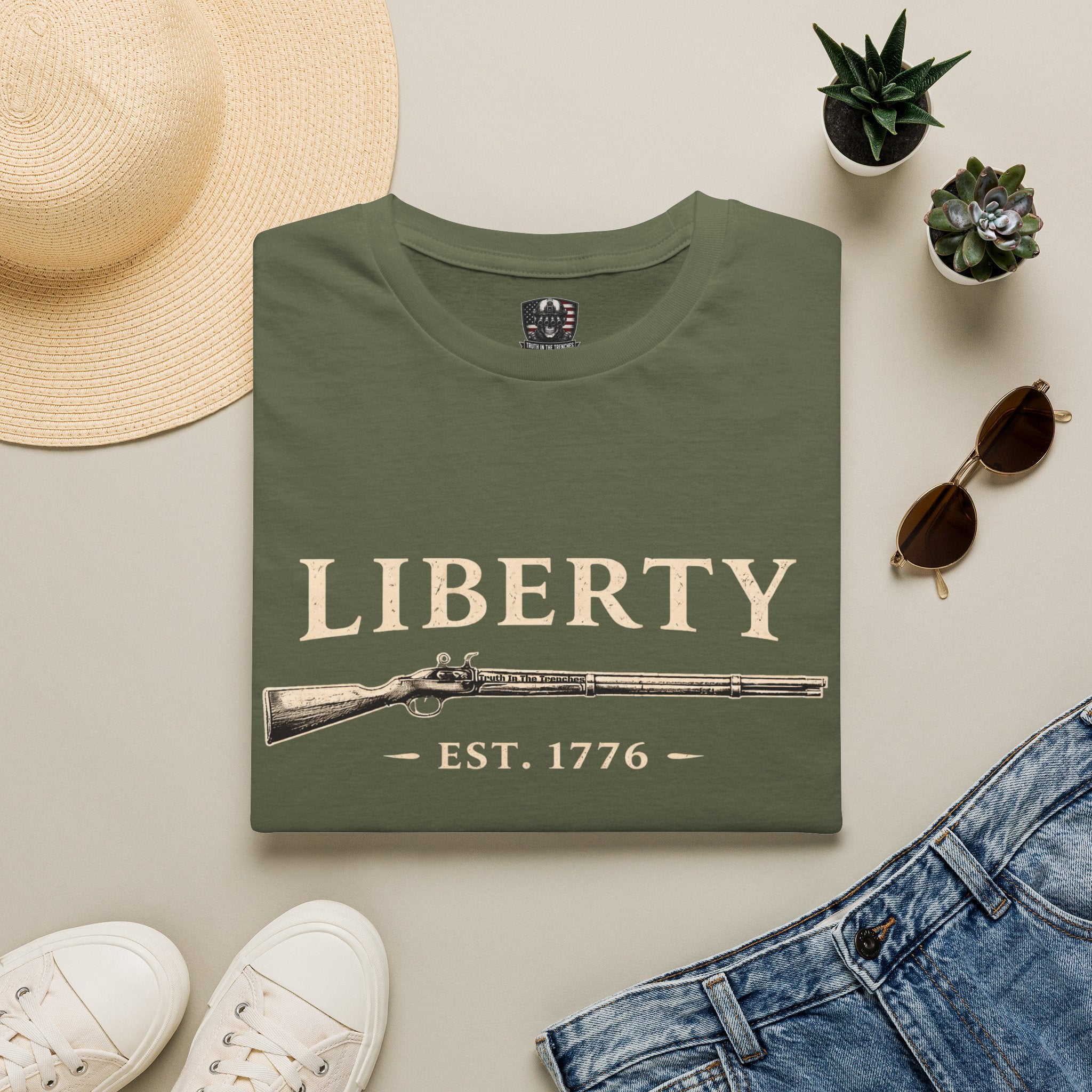 Liberty Musket EST. 1776 Patriotic Tee