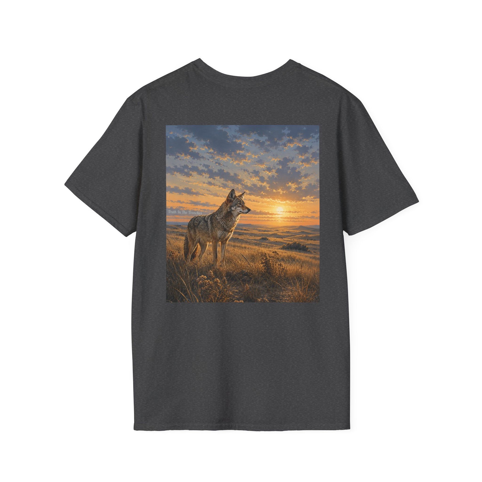 Coyote Open Country Shirt | Great Outdoors Series | Western Sunset Wildlife Tee | Nature Graphic T-Shirt