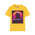 Complacency Kills T-Shirt | Neon Tactical Vaporwave Soldier