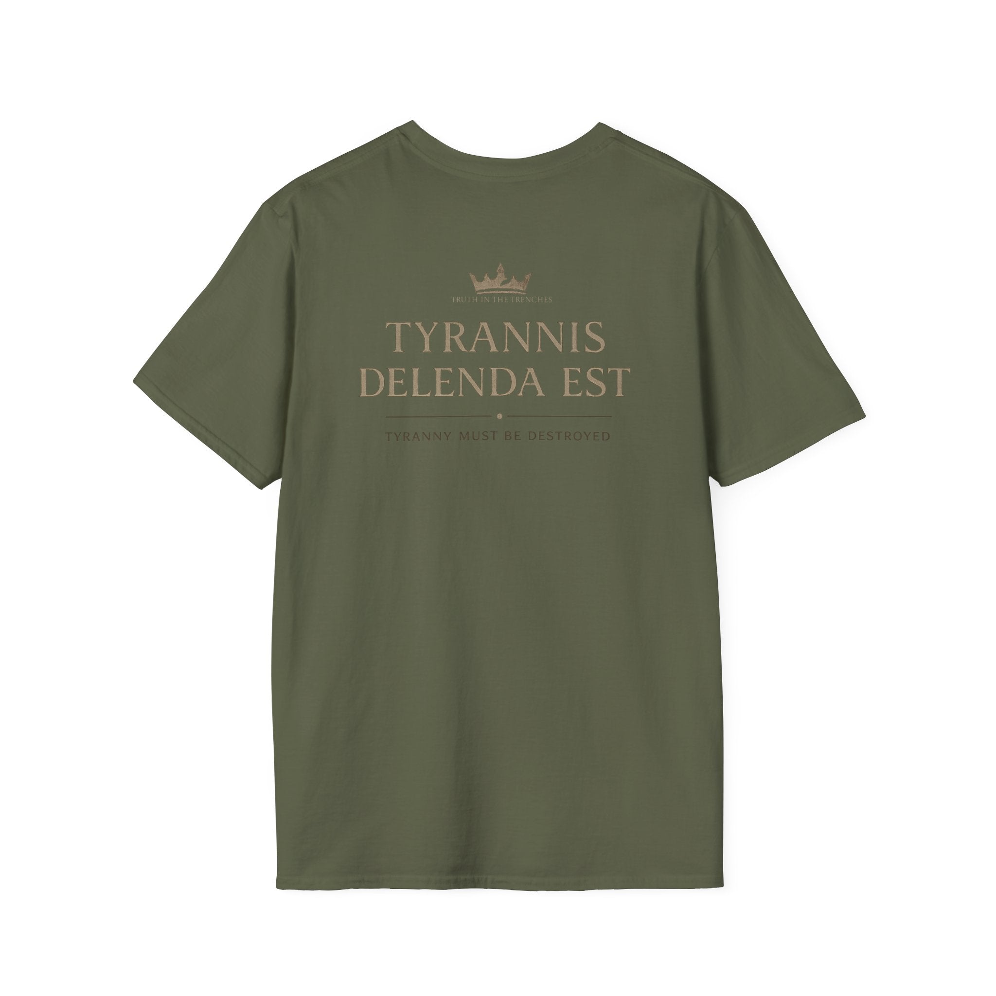 Tyranny Must Be Destroyed Latin Shirt| Tyrannis Delenda Est | Back Print