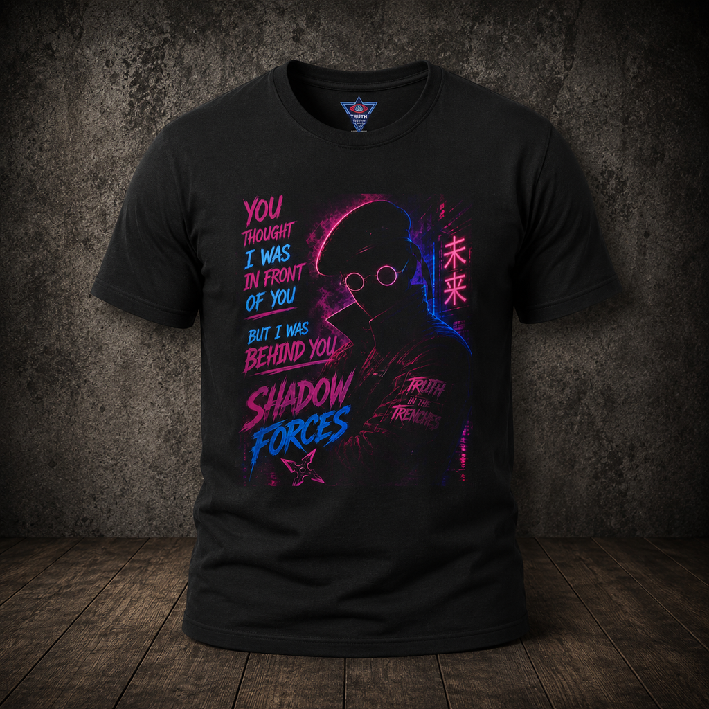 Shadow Forces Neon Cyberpunk Figure T-Shirt