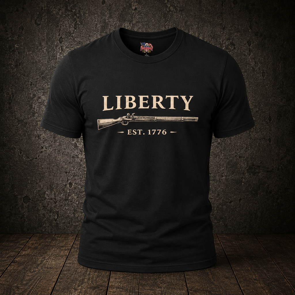 Liberty Musket EST. 1776 Patriotic Tee