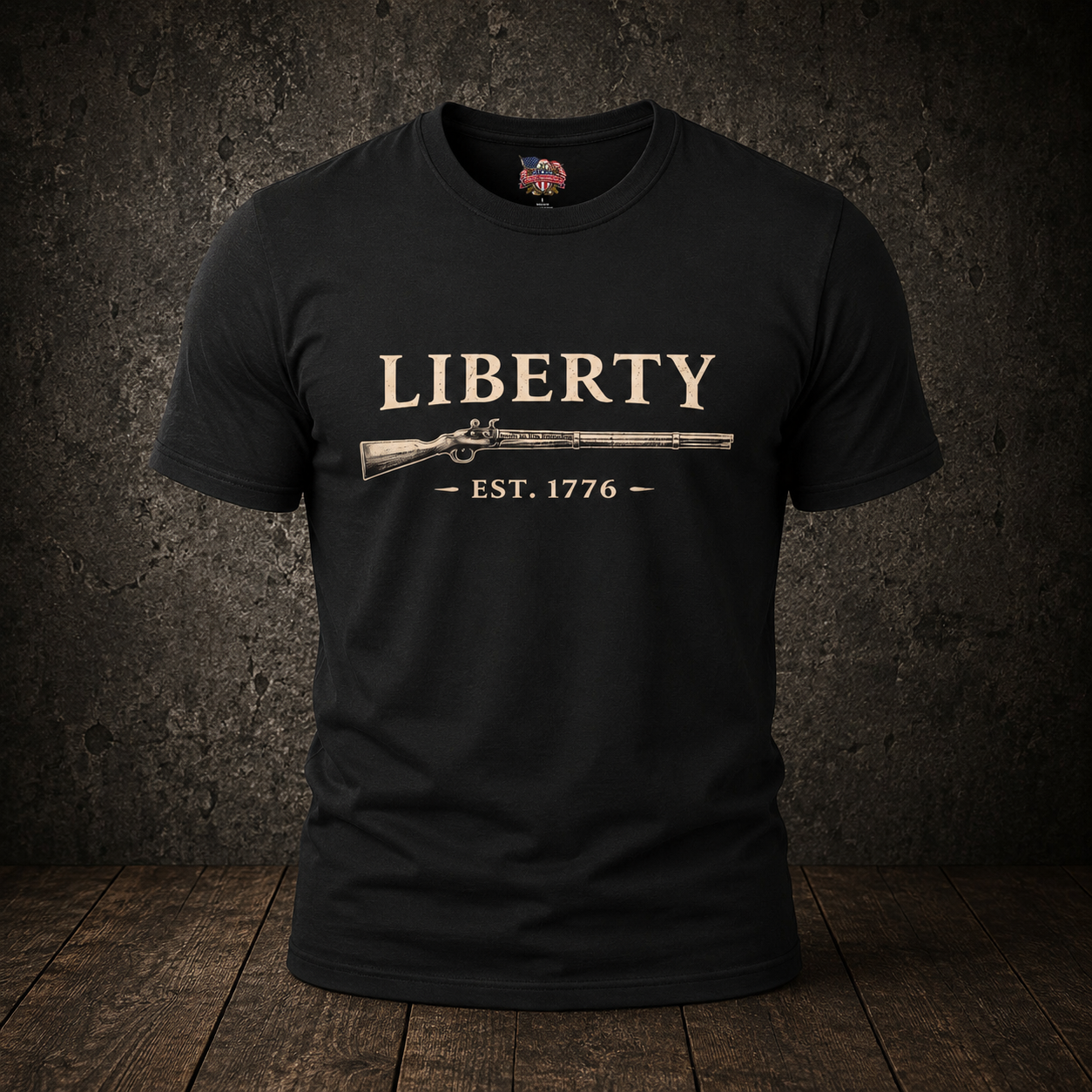 Liberty Musket EST. 1776 Patriotic Tee