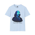 Benjamin Franklin Glowing Neon Eyes Portrait