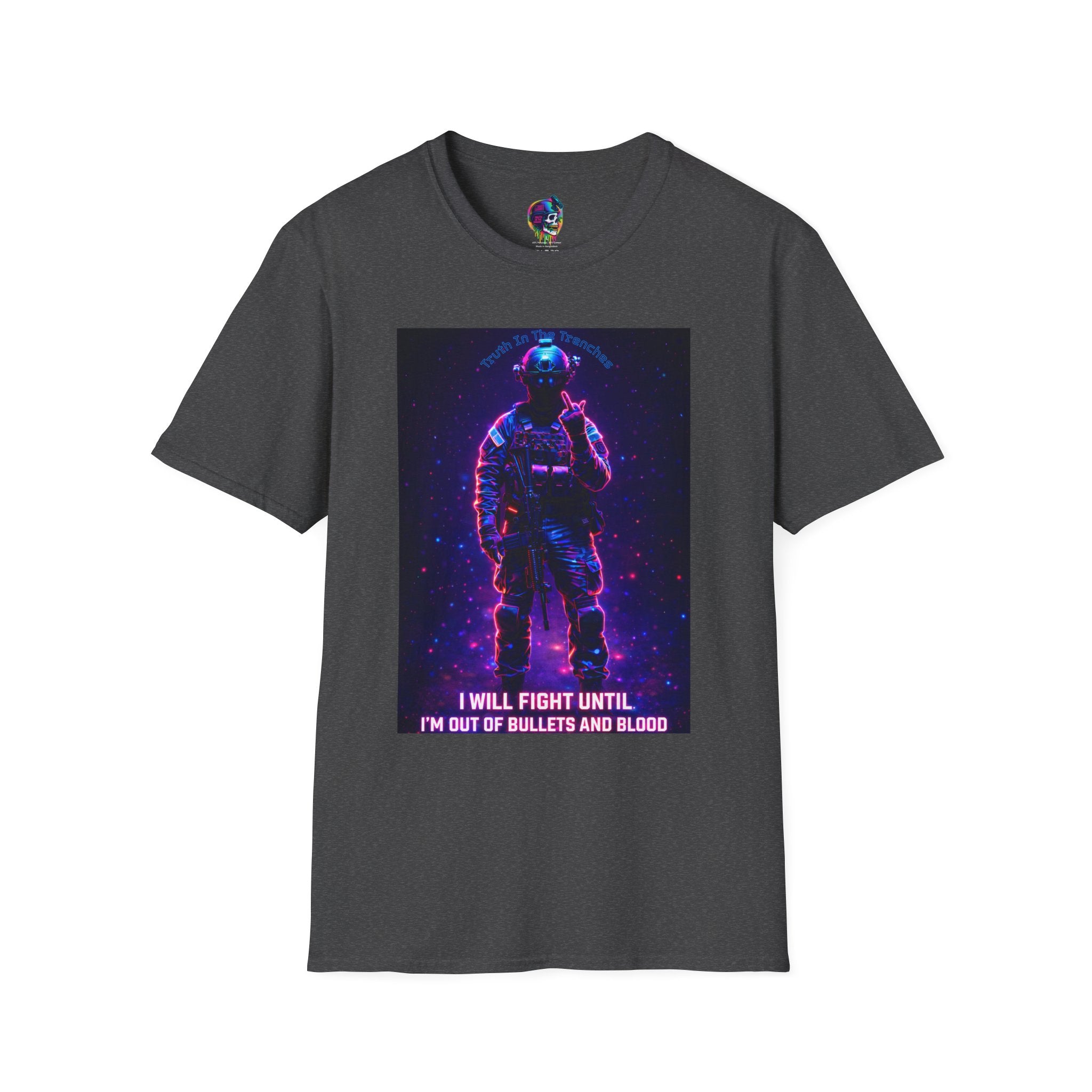 Neon Operator Middle Finger | I Will Fight Until Im Out Of Bullets And Blood