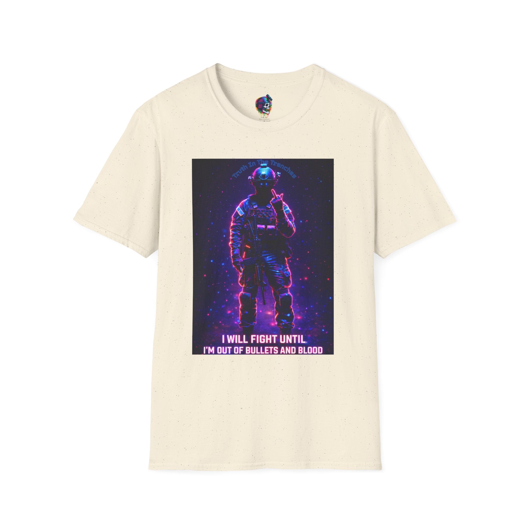 Neon Operator Middle Finger | I Will Fight Until Im Out Of Bullets And Blood