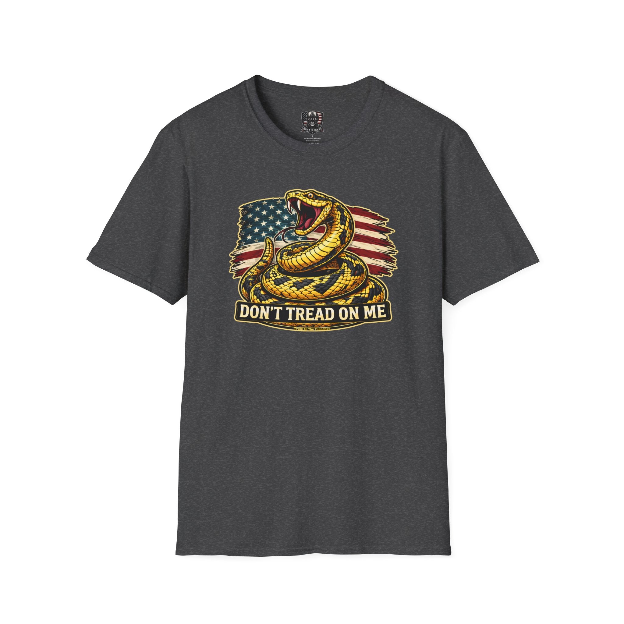 Don't Tread On Me snake American flag T-Shirt | Gadsden rattlesnake design