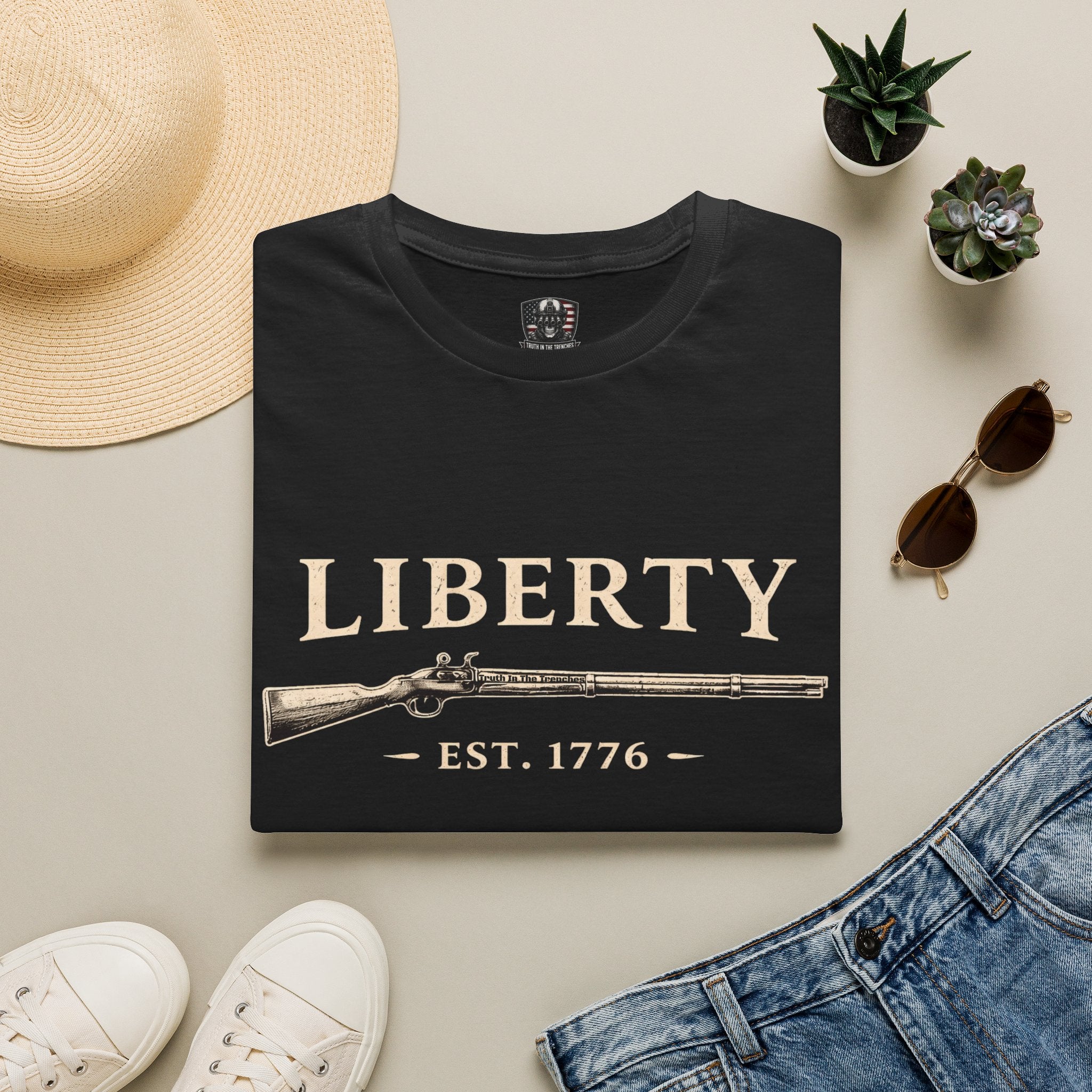 Liberty Musket EST. 1776 Patriotic Tee