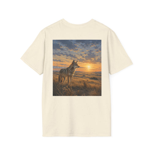 Coyote Open Country Shirt | Great Outdoors Series | Western Sunset Wildlife Tee | Nature Graphic T-Shirt